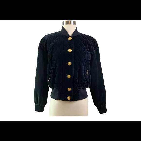 Escada Jackets & Blazers - Vintage Escada Velvet Bomber Jacket Size 36, US 4
